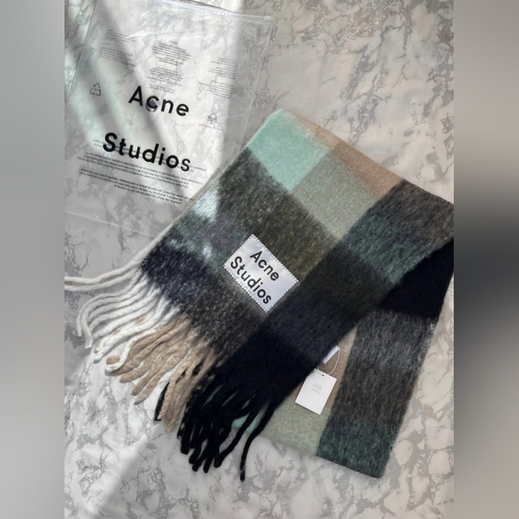 Acne Studios Plaid Multicolor Scarf - Picture 1 of 4